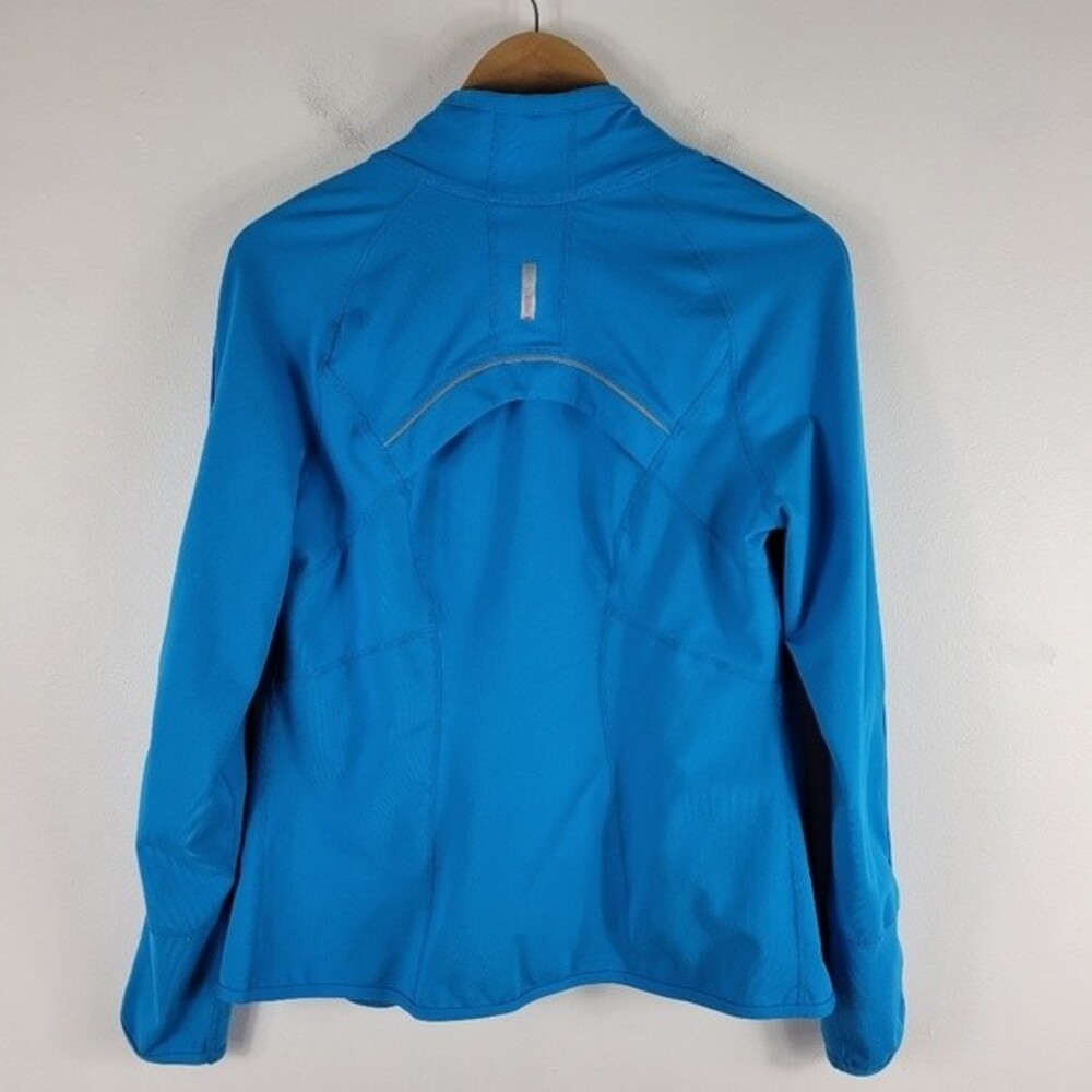 Zella Full Zip Tulip Cuff Long Sleeve Knit Athletic Track Jacket - Picture 9 of 10
